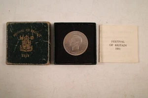 1951 George VI Crown Festival Of Great Britain Coin, rare green box. - Picture 1 of 4