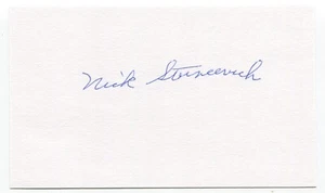 Nick Strincevich Signed 3x5 Index Card Autographed Baseball 1940 Boston Bees - Picture 1 of 2