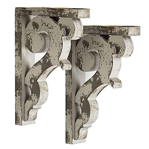 American Art Décor Wooden Corbels Shelf Brackets Vintage Farmhouse Decor Set Cover