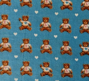 Vintage VIP Cranston Print Blue Love Mini Teddy Bear In Sweaters BTFQ - Picture 1 of 6