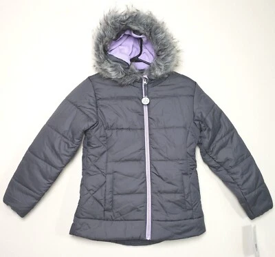 Chaqueta acolchada acolchada con capucha y capucha gris púrpura pequeña Rothschild para niñas 7-8 nueva con etiquetas Foto 1 de 4