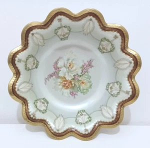 MZ Austria Floral Bowl with Art Deco Border, 11 1/4" in Nice Antique Condition - Picture 1 of 9