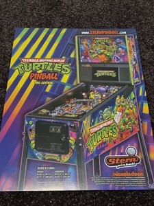 Teenage Mutant Ninja Turtles Pro - Stern Pinball ORIGINAL Advertising Flyer NOS