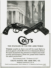 1914 Original Colt Ad. Automatic Pistol And Revolver. Standard Of Firearms World
