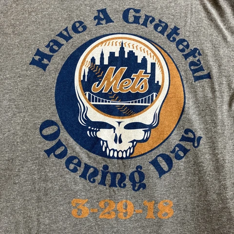 New York Mets X Grateful Dead - 2018 Opening Day - Long Sleeve Hoodie T Shirt XL Cover