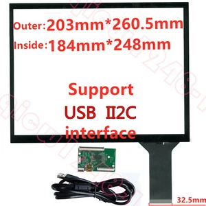 12.1" For 800x600 1024x768 4:3 LCD Screen Capacitive Touch Screen+USB Controller - Picture 1 of 2