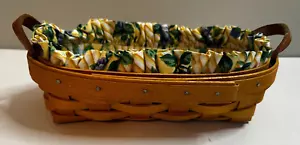 Longaberger Booking Basket 1997 Rose Trellis Liner with Plastic Insert EUC - Picture 1 of 4