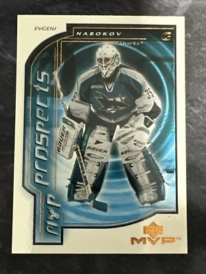 2000-01 Upper Deck MVP Prospects 203 Evgeni Nabokov San Jose Sharks - Image 1 of 2