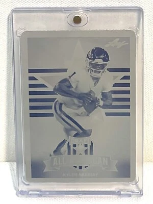 2019 Leaf Draft Football Touchdown Kings Kyler Murray Yellow Prin Plate 26/34 RC - Image 1 of 2