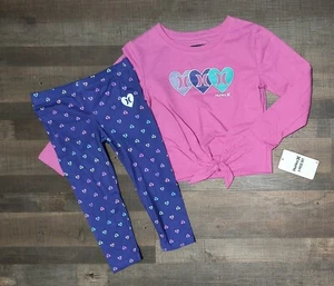 New! Little Girl's HURLEY Long Sleeve Tee and Leggings Outfit Size 5 6 6X - Picture 1 of 3