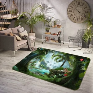 3D Leaf Leopard K1457 Non Slip Rug Mat Elegant Photo Carpet Panda 2023 - Picture 1 of 5