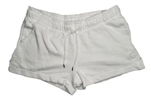 Fleece Shorts Womens Size XL White Elastic Waist Universal Thread - Picture 1 of 7