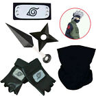 5pcs Naruto Cosplay Konoha Stirnband  Kakashi Maske Kunai Shuriken Handschuhe