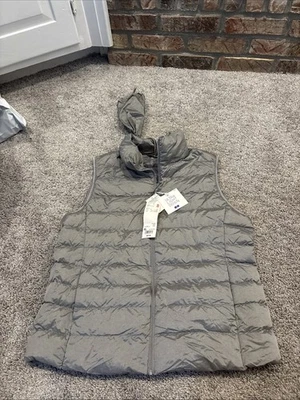 NUEVO Uniqlo Ultra Ligero Abajo Chaleco Bolso XL Gris Correr Embalable Senderismo Mochilero Foto 1 de 4