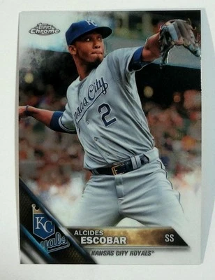 2016 Topps Chrome #117 Alcides Escobar Kansas City Royals Baseball - Image 1 of 2