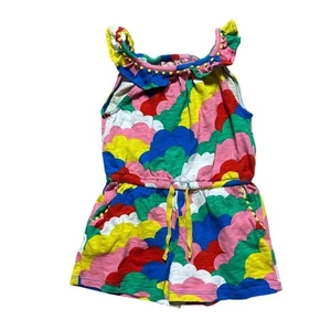 Mini Boden Rainbow Clouds Charlie Romper Multicolor Girls Size 3-4yrs Cotton - Picture 1 of 8