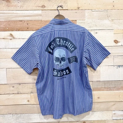 Camisa mecánica con botones para hombre salón motorista salón acelerador completo talla XL Foto 1 de 4