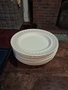 7 X Pierced Royal Creamware Fine China Classics Large Dinner Plate, 27cm (10.5") - Picture 1 of 13