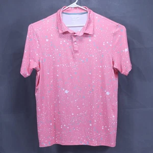 Polo de golf Ephemera Performance de secado rápido rosa patrón de salpicaduras grande - Imagen 1 de 8
