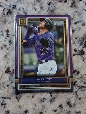 2020 Topps Museum Collection Trevor Story Purple /99 Rockies Color Match - Image 1 of 2