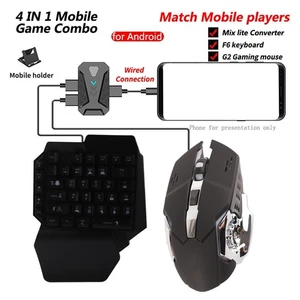 Half Hand Gaming Keyboard Mouse Combo USB Wired LED Backlit Mouse And Keyboa NEW - Afbeelding 1 van 12