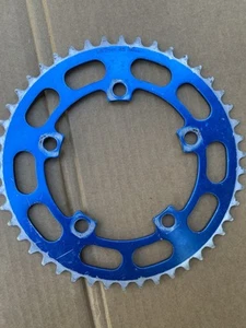 Suntour 46t Blie 110 bcd blue original chainring vintage bmx GT04346 - Picture 1 of 5