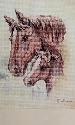 SIMPLICITY COLORART "CASTAÑO Y SU POTRO" CONTADO PUNTO DE CRUZ 8" X 10" NUEVO Foto 1 de 3