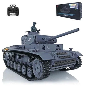 2.4G 1/16 Henglong 3848 7.0 Infrared BB RTR Plastic German Panzer III L RC Tank - Picture 1 of 11