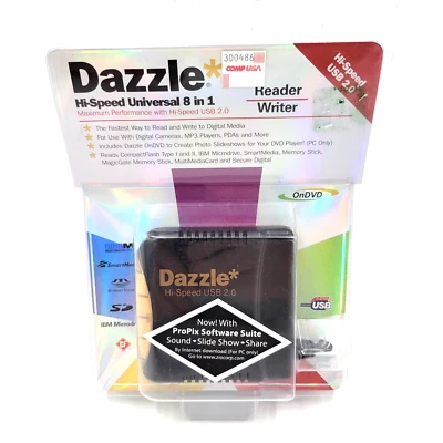 Dazzle Dm-22000 USB 8 in 1 High Speed Card Reader Writer New In Box Universal - Image 1 of 3