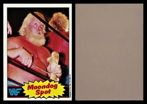 1985 Topps Wrestling Stars Moondog Spot #19- RARE BLANK BACK CARD - NEAR MINT - Picture 1 of 1