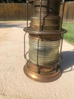U.s. Lighthouse Service Post Lantern B Antique Brass  • 1,600$
