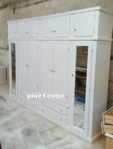 HANDMADE AYLESBURY (WHITE) 4 DRAWER 6 DOORS + TOP BOX LARGE WARDROBE - Picture 1 of 10