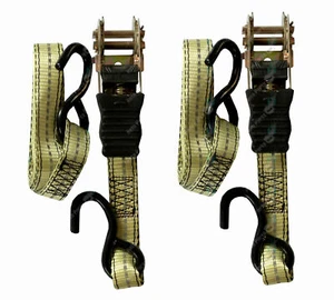 Tie Down Ratchet Straps Medium Duty ONE PAIR 25mm x 3.6m 450kg SWL - AS/NZS4380 - Picture 1 of 1