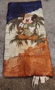 Kid's Disney Mickey Mouse Jungle Trek Adventure Sleeping Bag 27"x57" - Picture 1 of 6