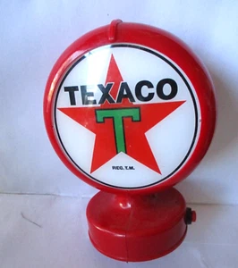 TEXACO Miniatura Pompa Gas Globo Plastica Illuminazione 4" - Foto 1 di 4