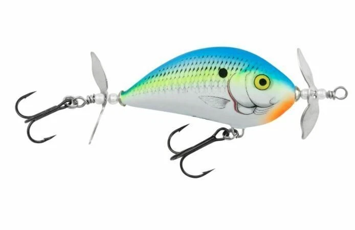 Bagley Pro Sunny B Twin Spin 07, Citrus Shad, 3" Dual Prop Lure - Image 1 of 1