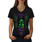 Wellcoda Bounty Hunter Space Womens V-Neck T-shirt, Universe Graphic Design Tee