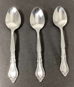 Stanley Roberts Rogers Co Stainless Steel 3 Teaspoons Japan Auberge Satin - Picture 1 of 3