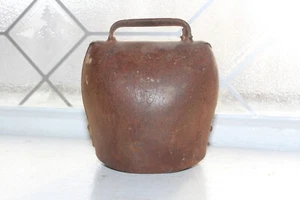 Antique Cow Bulle Bell J Firmann 4/0 Farmhouse Decor - Picture 1 of 4