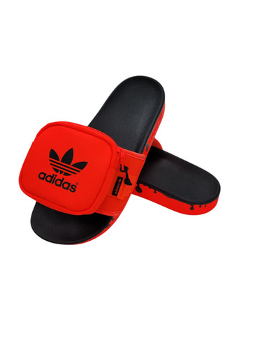 Sandali da donna Adidas Originals nuovi con etichette taglia USA 7 Pouchylette Slides arancione solare