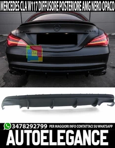 Mercedes Cla W117 Diffuseur Arrière Sous Pare-Chocs AMG Noir Mat - Afbeelding 1 van 7
