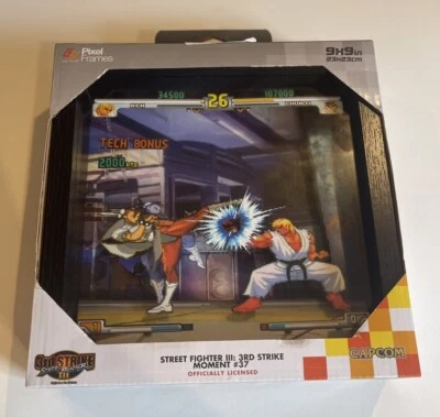 Pixel Frames Street Fighter III 3rd Strike Moment #37 9x9 In Shadow Box Art - Image 1 of 3