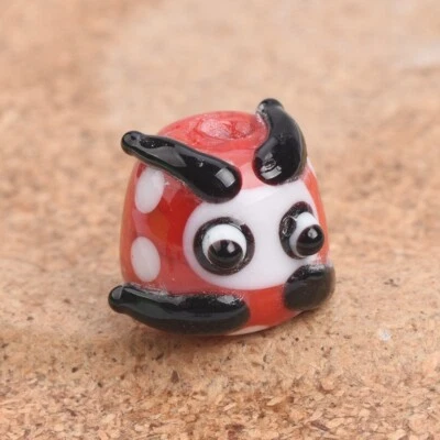 2pcs Handmade Daruma 15mm Bodhidharma Lampwork Glass Beads For Jewelry Making - Image 1 of 4