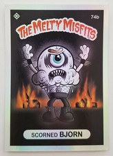 Melty Misfits Series 3 74b Scorned Bjorn Foil Card Sticker Buff Monster