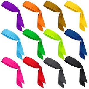 12Pcs Head Tie Headbands for Men Women Ninja Karate Headbands Adjustable Elastic - Picture 1 of 8