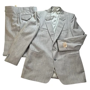 Vintage ALAN WHITELAW For SHEPLERS Herren 2-teiliger Anzug blau Western Seidenmischung 46 L 40 W - Bild 1 von 19