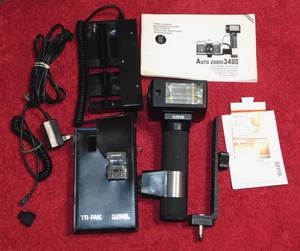 Sunpak Auto Zoom Handle mount electronic flash, clean, tested, NICE, NR!!!! - Picture 1 of 13