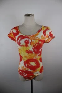 Roccobarocco Jersey Mit Body Baumwolle Frau GR. S Frau Vintage T-Shirt Top - Picture 1 of 9