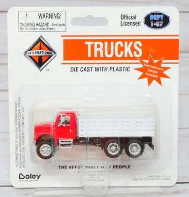 Camión de reparto Boley 4006-17, International Stake-Bed rojo y blanco, escala 1/87 HO Foto 1 de 3