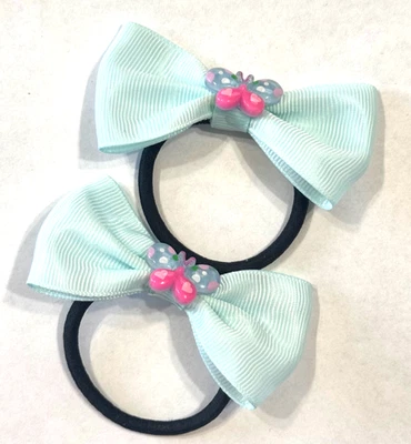 Beautiful Small Butterfly ponytail style inspired hair bow for girls. - Image 1 of 2